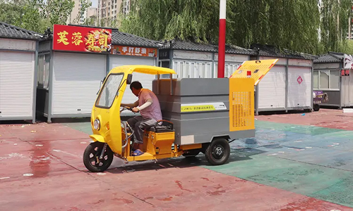 三輪高壓清洗車街道清潔效率高，效果好